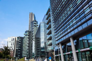 Milano Italya, 10 Ağustos 2017: Skyline Samsung District, Milano Porta Nuova-Italya .
