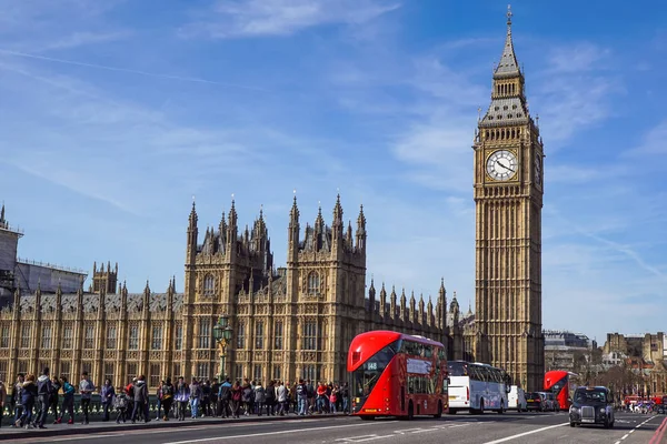 Londra 2017 Nisan Londra Her Gün Turizm Trafiği Var Tarihi — Stok fotoğraf