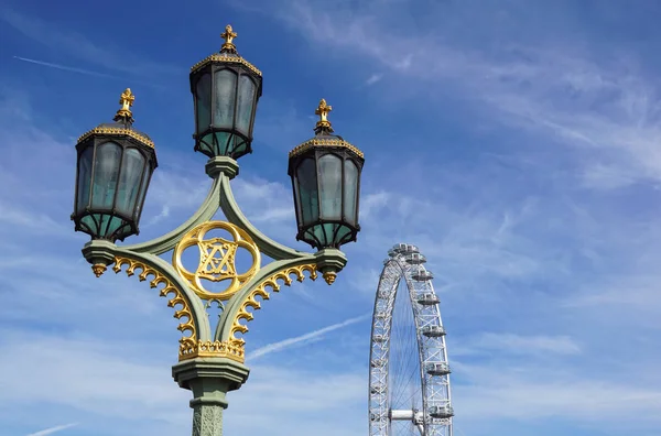 Лондон Англия Апреля 2017 Года London Eye River Thames Dusk — стоковое фото