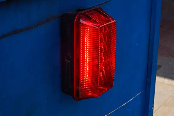 Barricade and Warning Light Closeup . traffic safety roadwork signs and light .