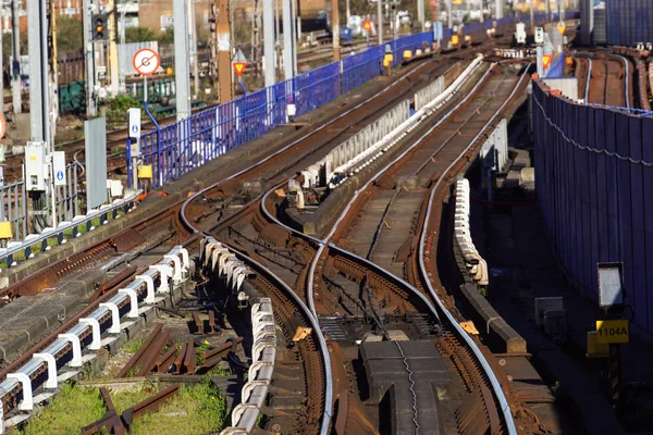 Londra Köprüsü tren istasyonunun demiryolu kavşağı .