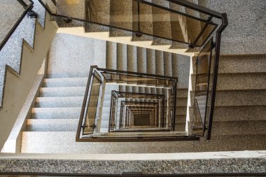 huysuz bir merdiven üst görünümden alınan