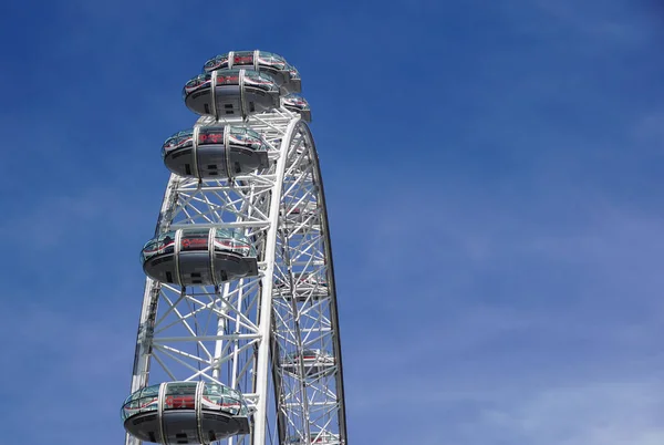 LONDON, UNITED KINGDOM - MAY 6: Detail of London Eye on May 6, 2011 in London, UK. London Eye is the tallest Ferris wheel in Europe at 135 meters — Stock Photo, Image