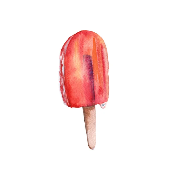 Sorvete. Fruit Ice Lolly. isolado. ilustração aquarela . — Fotografia de Stock