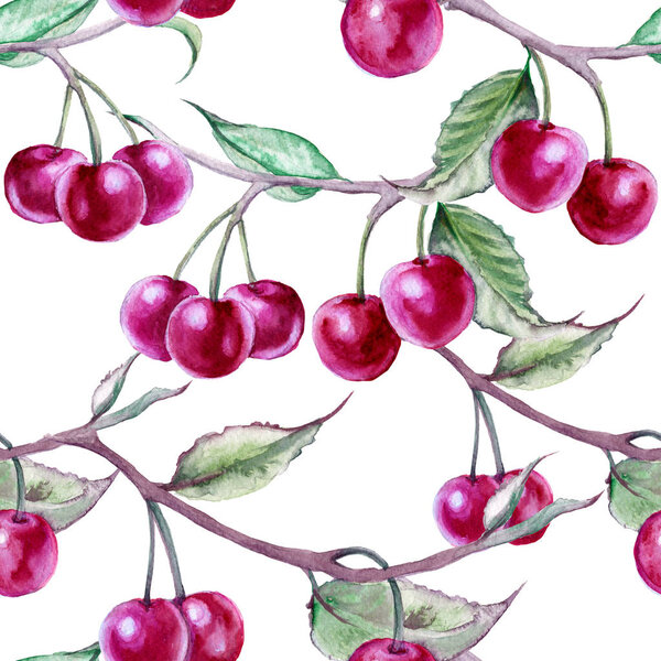 Предыстория с вишней. Бесшовный рисунок
. 