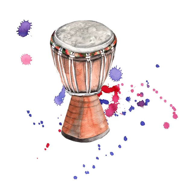 Musikinstrument. trumman. Isolerad på vit bakgrund. — Stockfoto
