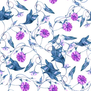 Arka plan kıvırcık çiçek. Seamless modeli. 