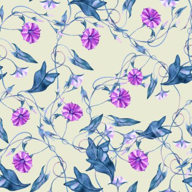 Arka plan kıvırcık çiçek. Seamless modeli. 