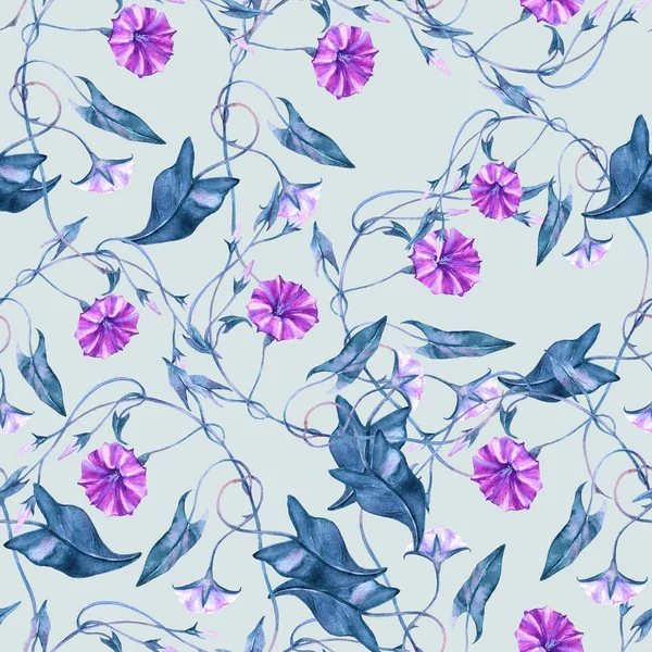 Background curly flower. Seamless pattern.