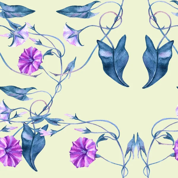 background curly flower. Seamless pattern.