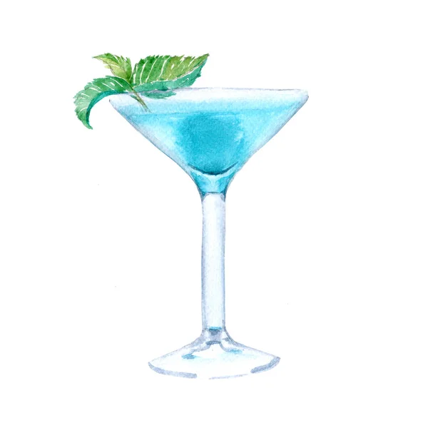 Cocktail i ett glas. Isolerad på vit bakgrund. — Stockfoto
