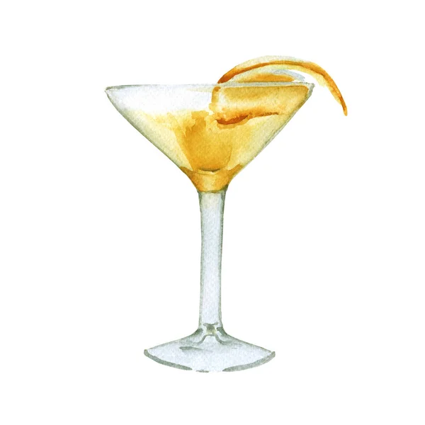 Cocktail in un bicchiere. Isolato su sfondo bianco . — Foto Stock