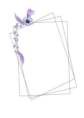 Düğün çerçeve. Beyaz arka plan üzerinde izole. 