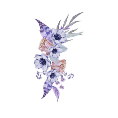 Gelin buketi. Beyaz arka plan üzerinde izole. 