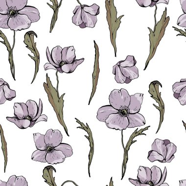 Çiçeklerin arka planı. Kusursuz desen. 