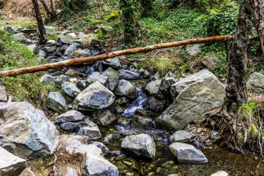 Dağ dere büyük kayalar akan