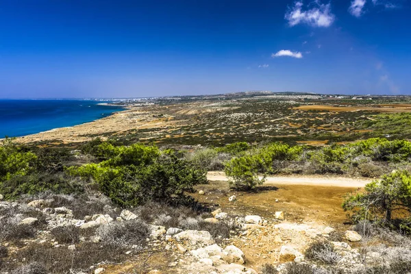 Panorama na wybrzeżu Cypru — Zdjęcie stockowe