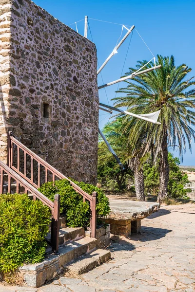 Moinho Medieval Veneziano Entrada Mosteiro Ortodoxo Toplu Costa Leste Creta — Fotografia de Stock