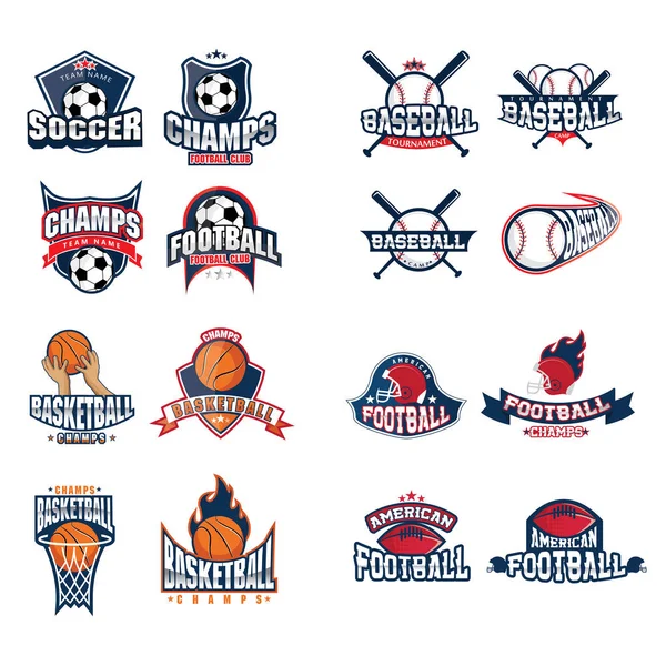 Sports logo set — Stock Vector