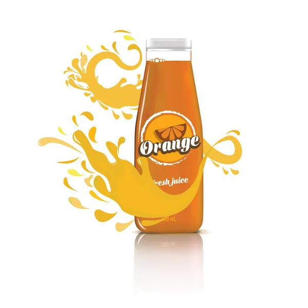 Verse Sap Achtergrond Met Oranje — Stockvector