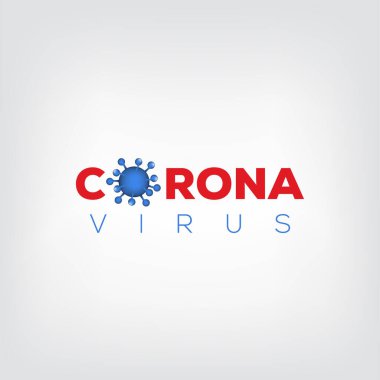 Coronavirus Simgesi, 2019-nCoV Roman Coronavirus Bakteri.