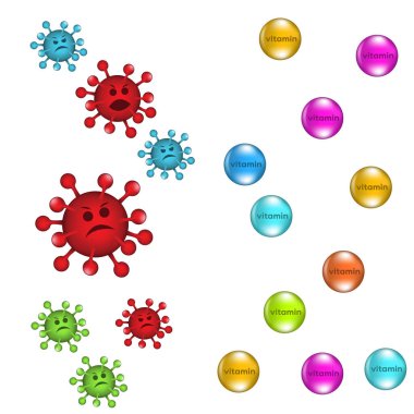 Coronavirus Simgesi, 2019-nCoV Roman Coronavirus Bakteri.