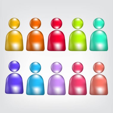 Web siteleri, web tasarımı, mobil uygulama ve bilgi grafikleri için basit insan simgesi