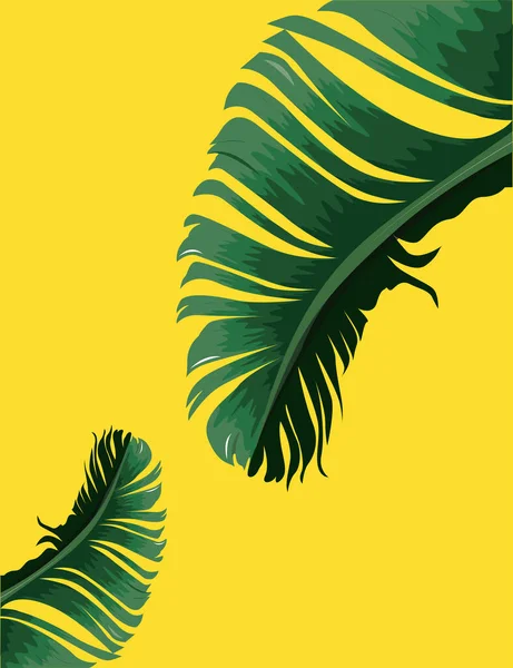 Tropiska Palmblad Jungle Leaf Sömlös Vector Blommönster Bakgrund — Stock vektor