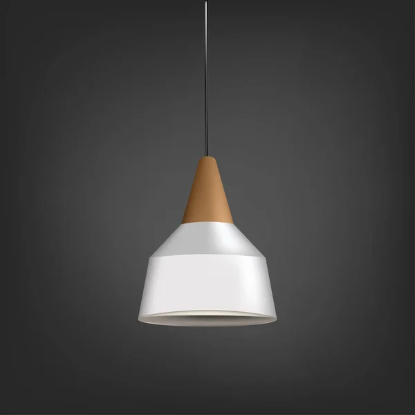 Vector Modelo Moderno Enlucido Chandalier Lámpara — Vector de stock