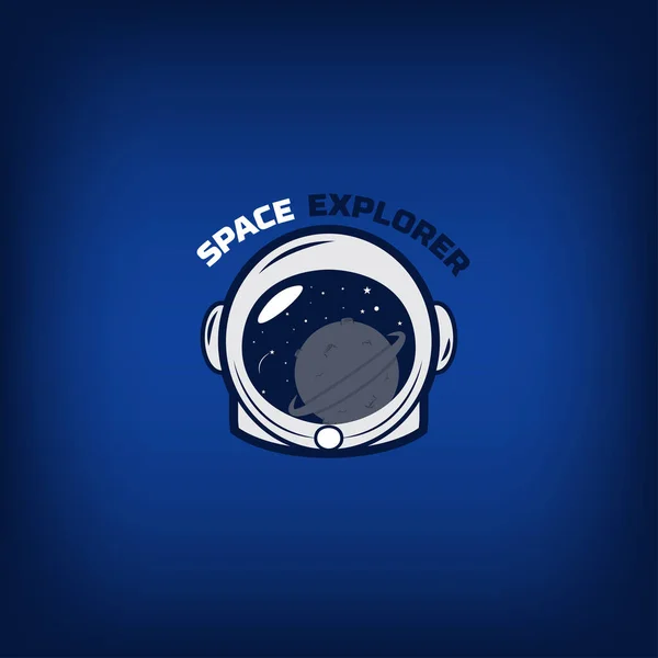Astronauta Vectorial Traje Espacial Aislado Sobre Fondo Azul — Archivo Imágenes Vectoriales