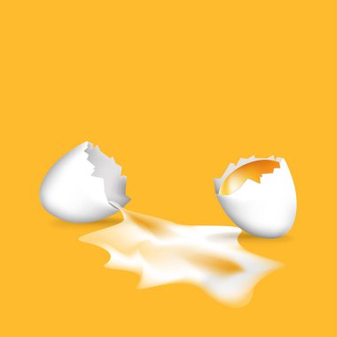 Kızarmış yumurta vektör çizimi. Günaydın konsepti. Kahvaltıda kızarmış tavuk ya da yumurta yumurtası ve ortasında portakal sarısı..