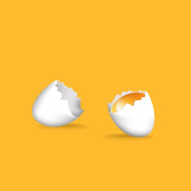 Kızarmış yumurta vektör çizimi. Günaydın konsepti. Kahvaltıda kızarmış tavuk ya da yumurta yumurtası ve ortasında portakal sarısı..