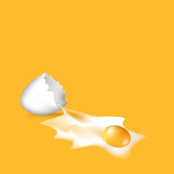 Vektorový Obrázek Smažených Vajec Dobrý Den Snídaně Smažená Slepice Nebo — Stockový vektor
