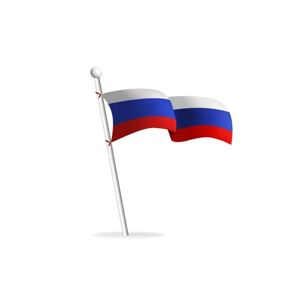 Realistic Flag White Background Russia Vector Illustration — Stock Vector