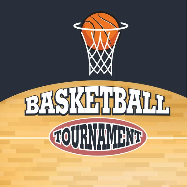 Basketbol, basketbol şampiyonluğu. Vektör illüstrasyonu
