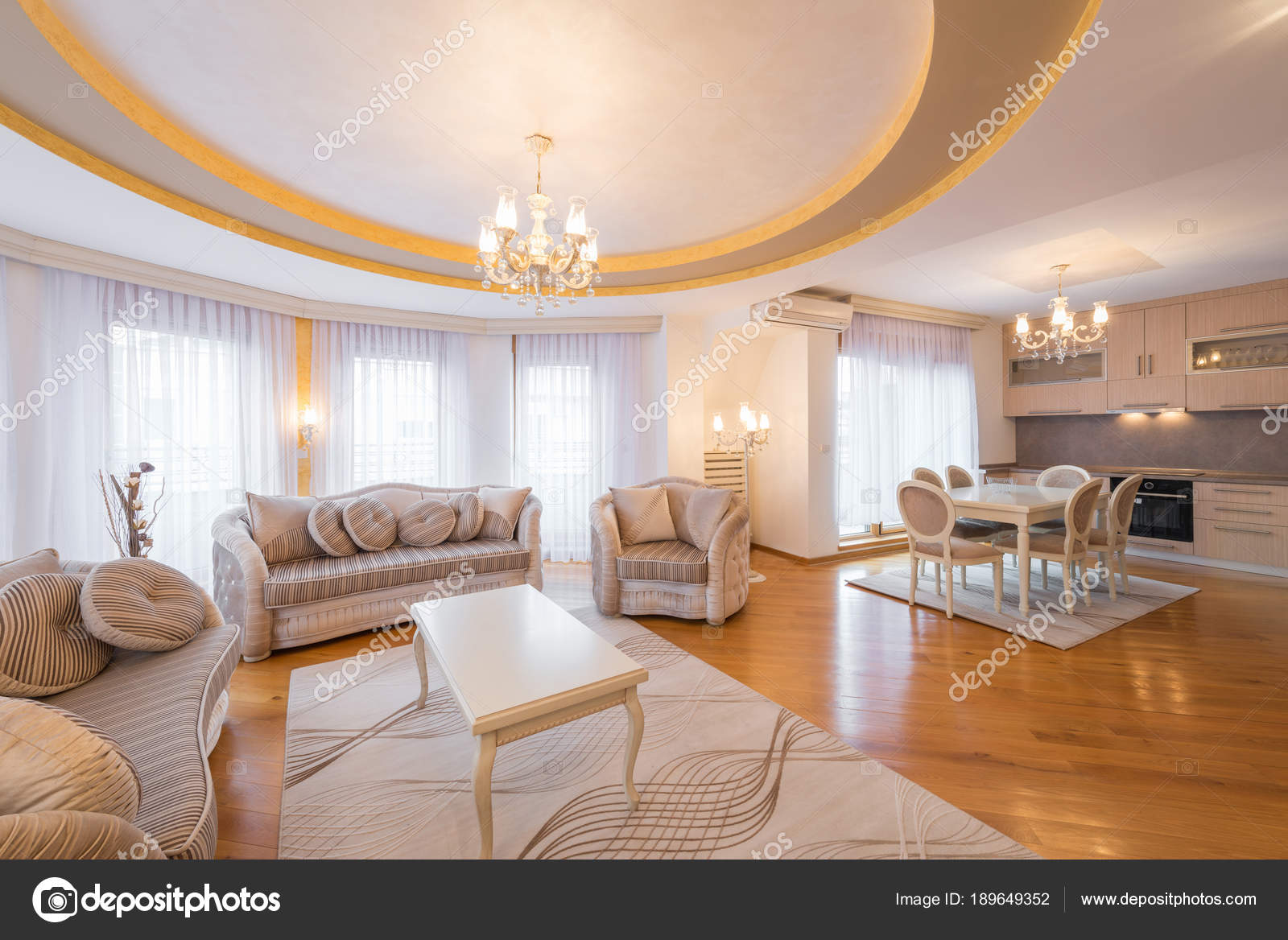Interni di lusso, open space, appartamento, soggiorno — foto stock ... Open space appartamento