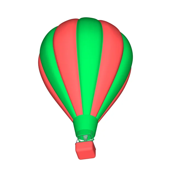 Sıcak hava balonu. 3D vektör renkli illustration.3d izometrik s — Stok Vektör