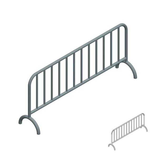 Barricade.3D vektör illustration.3d izometrik stili.