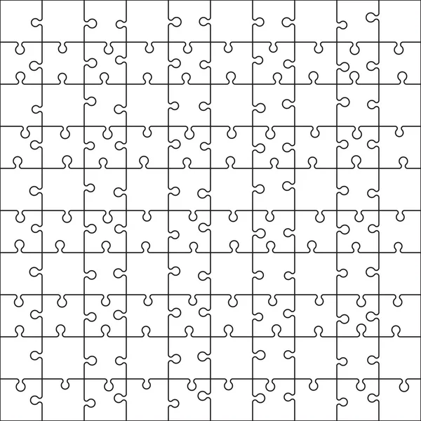 Jigsaw puzzle. Vector del contorno. — Vector de stock
