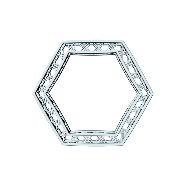 Fachwerkrahmen in Form einer hexagon.vector Illustration. — Stockvektor