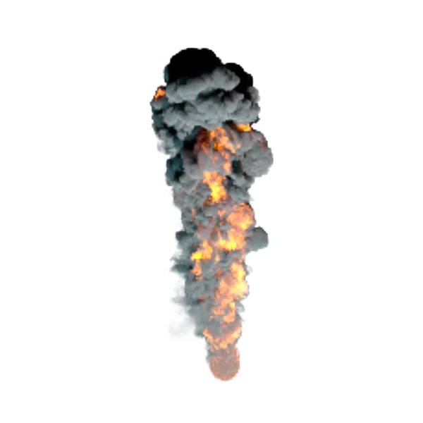 Explosão de fogo realista.Ilustração colorida vetorial . — Vetor de Stock