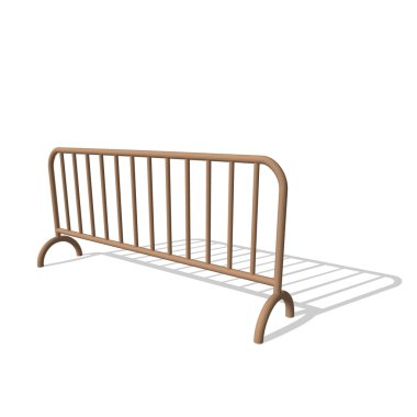 Barricade.Isolated white.3d vektör çizim üzerinde.