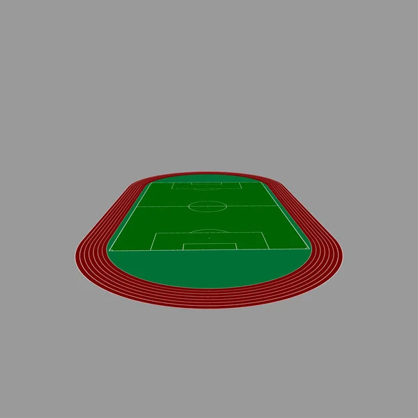 Terrain de football. Racetrack Illustration vectorielle . — Image vectorielle