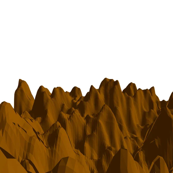 Abstract landschap. Berg oppervlak. 3D-vectorillustratie. — Stockvector