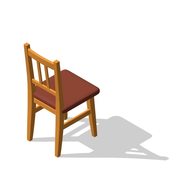 Chair.Isolated op wit. 3D-vectorillustratie. Isometrische stijl. — Stockvector