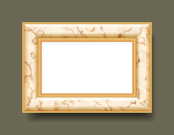 Realistic marbled frame.Vector illustration. — Stock Vector