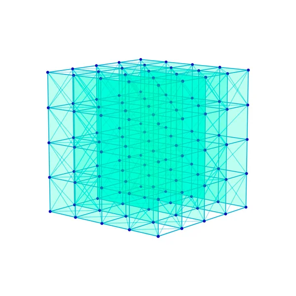 在窗体的多维数据集的分子格。矢量图. — 图库矢量图片