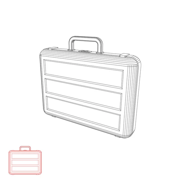 Une valise. Isolé sur fond blanc . — Image vectorielle