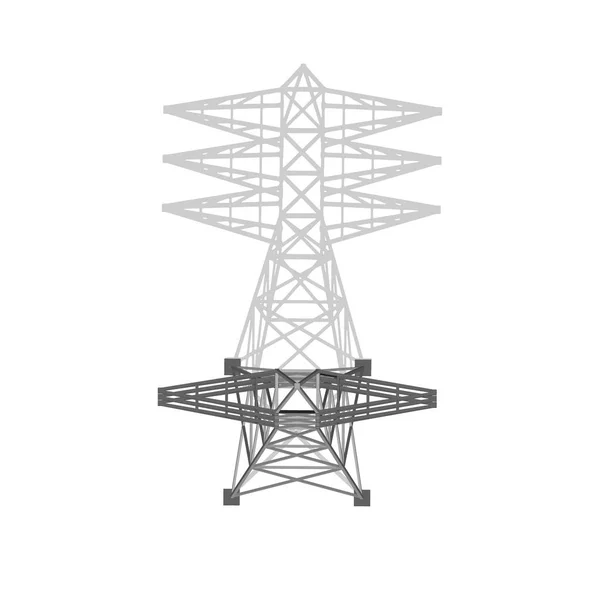 Torre de transmisión de energía. Aislado en blanco.Ilustración vectorial . — Archivo Imágenes Vectoriales