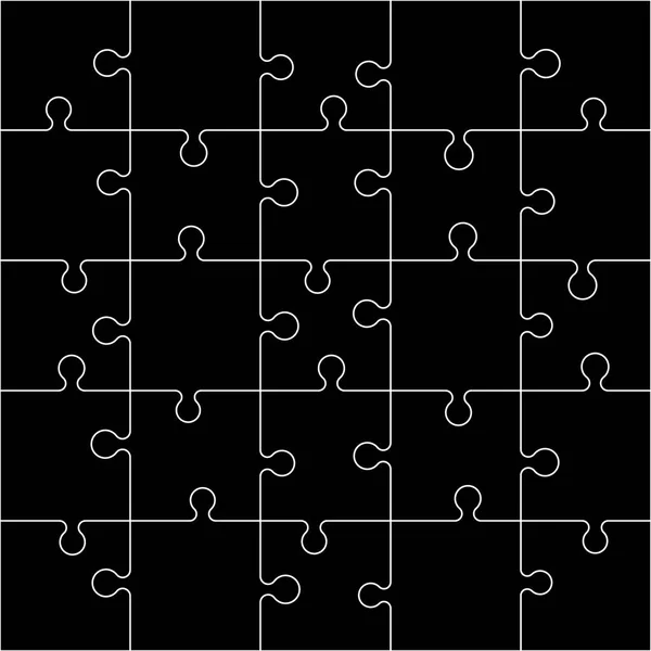 Jigsaw puzzle. Vector del contorno. — Vector de stock